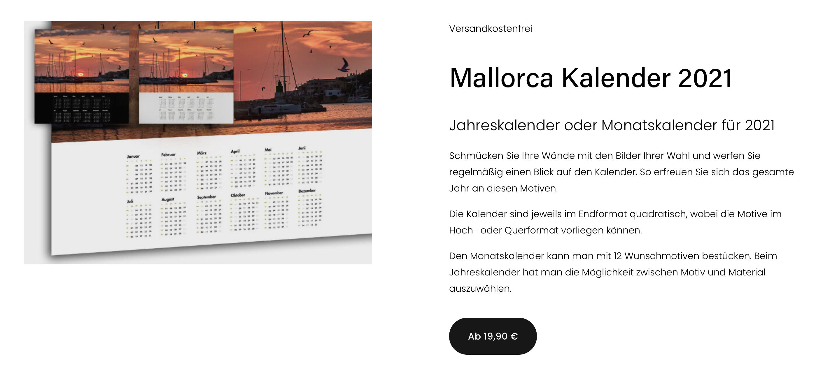 Mallorca Kalender 2021