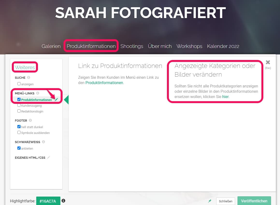 Eigene Bilder der Fotopodukte im Pictrs-Shop hochladen