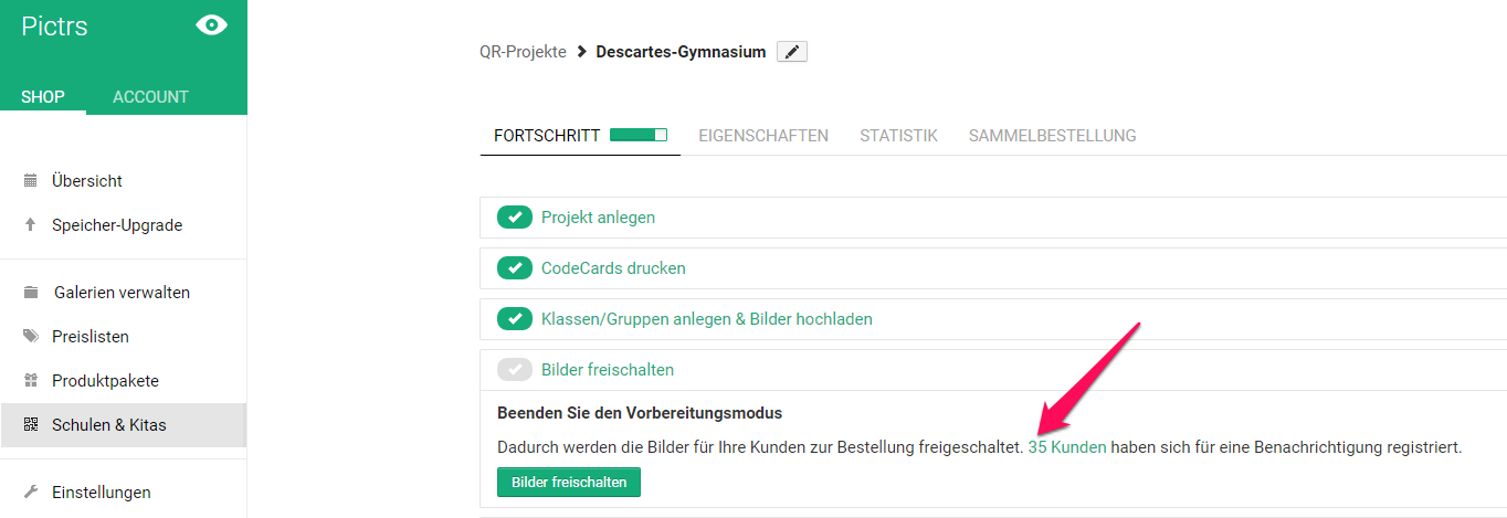 Eltern melden sich zum Foto-Bestellen an Eltern melden sich zum Foto-Bestellen an