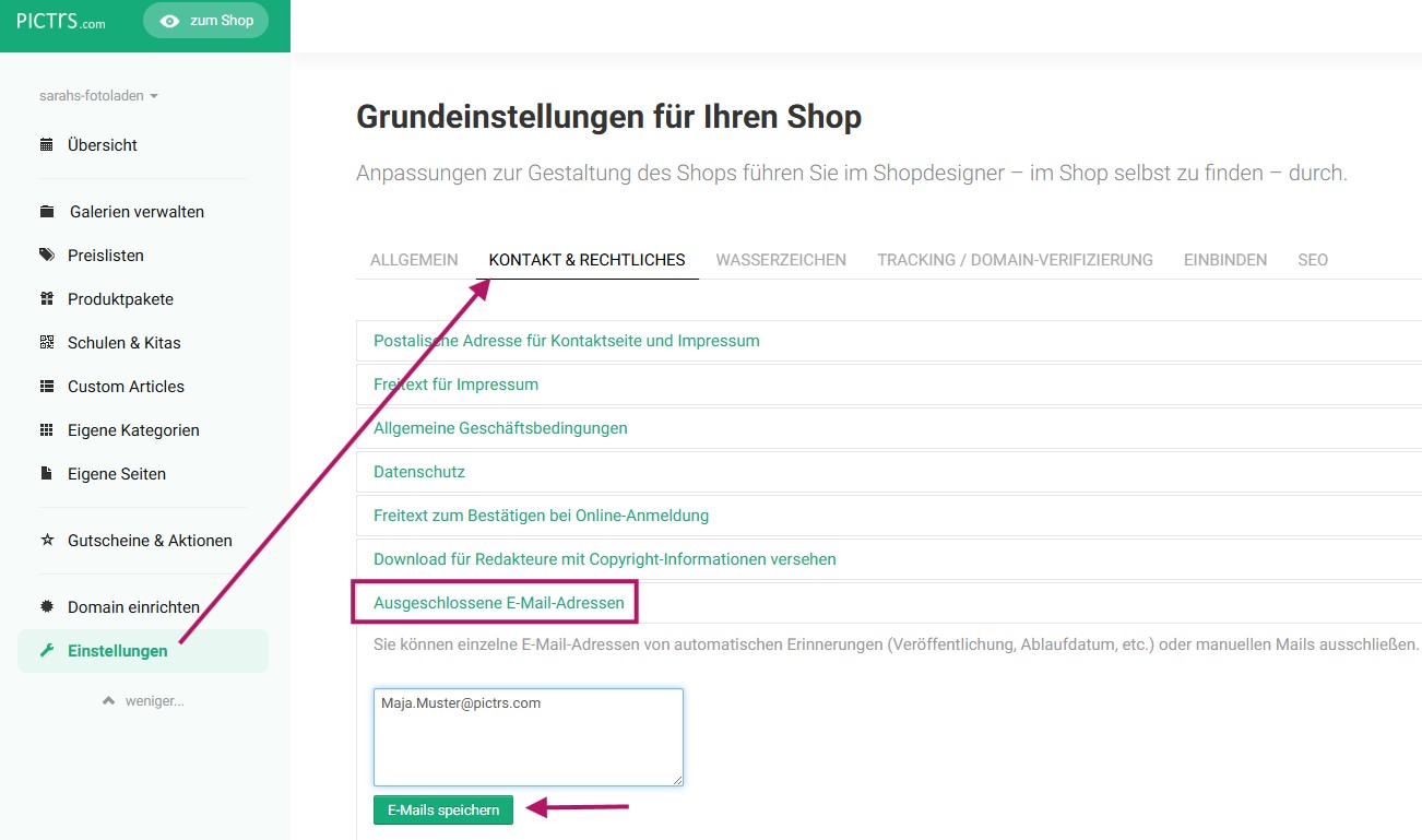 bestimmte Empfänger*innen von Mailings ausschließen
