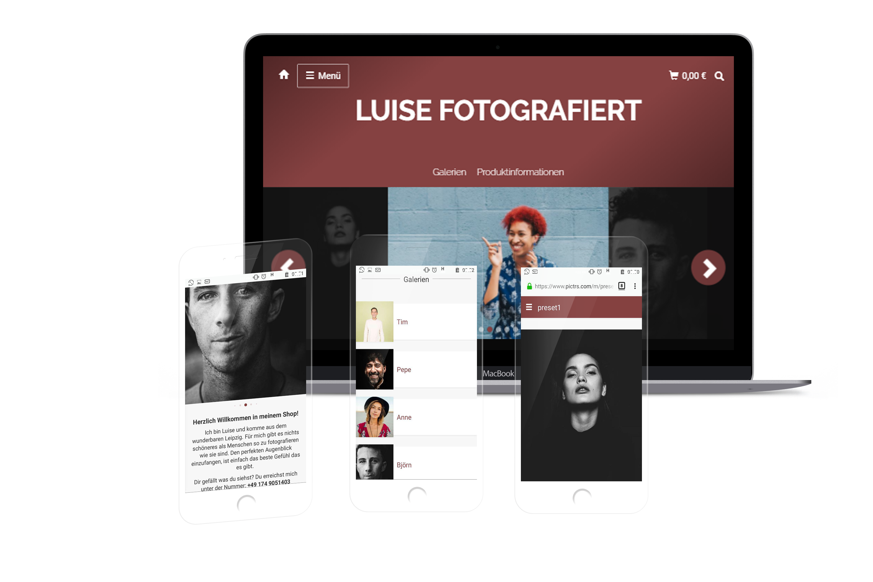 mobile Kundenansicht Ihres Foto-Onlineshops mobile Kundenansicht Ihres Foto-Onlineshops