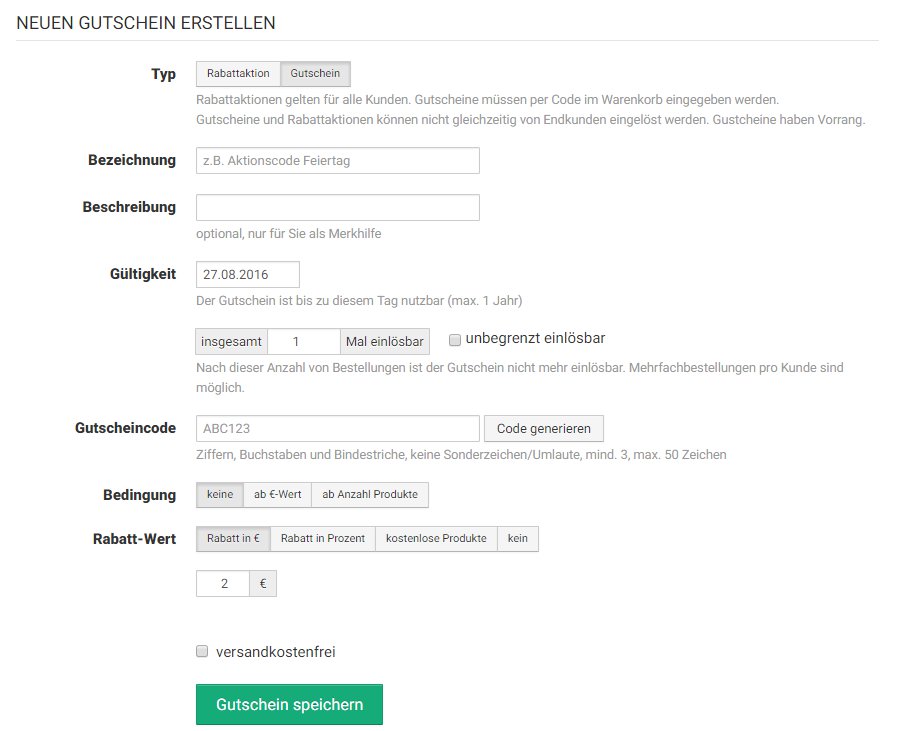 Gutschein für Ihren Fotoshop anlegen Gutschein für Ihren Fotoshop anlegen
